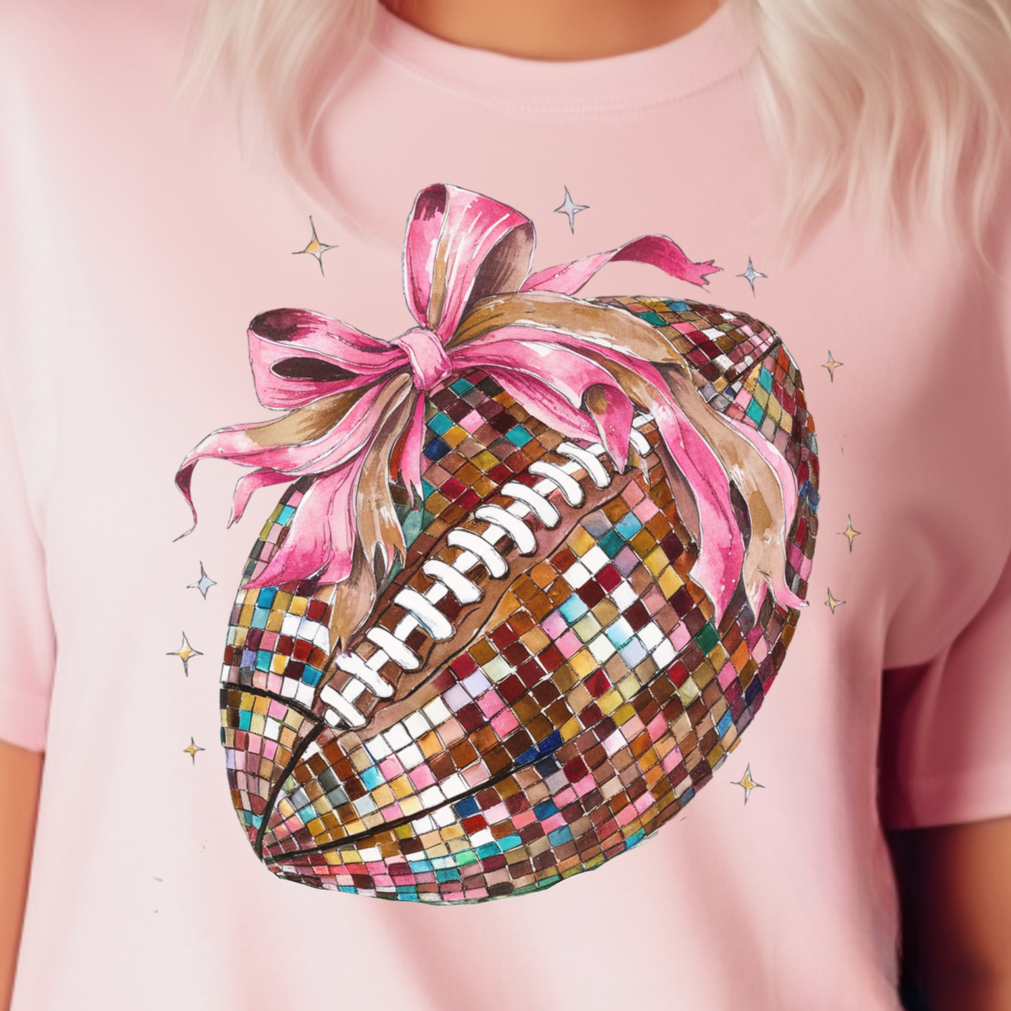 Disco Football Ribbon T-Shirt