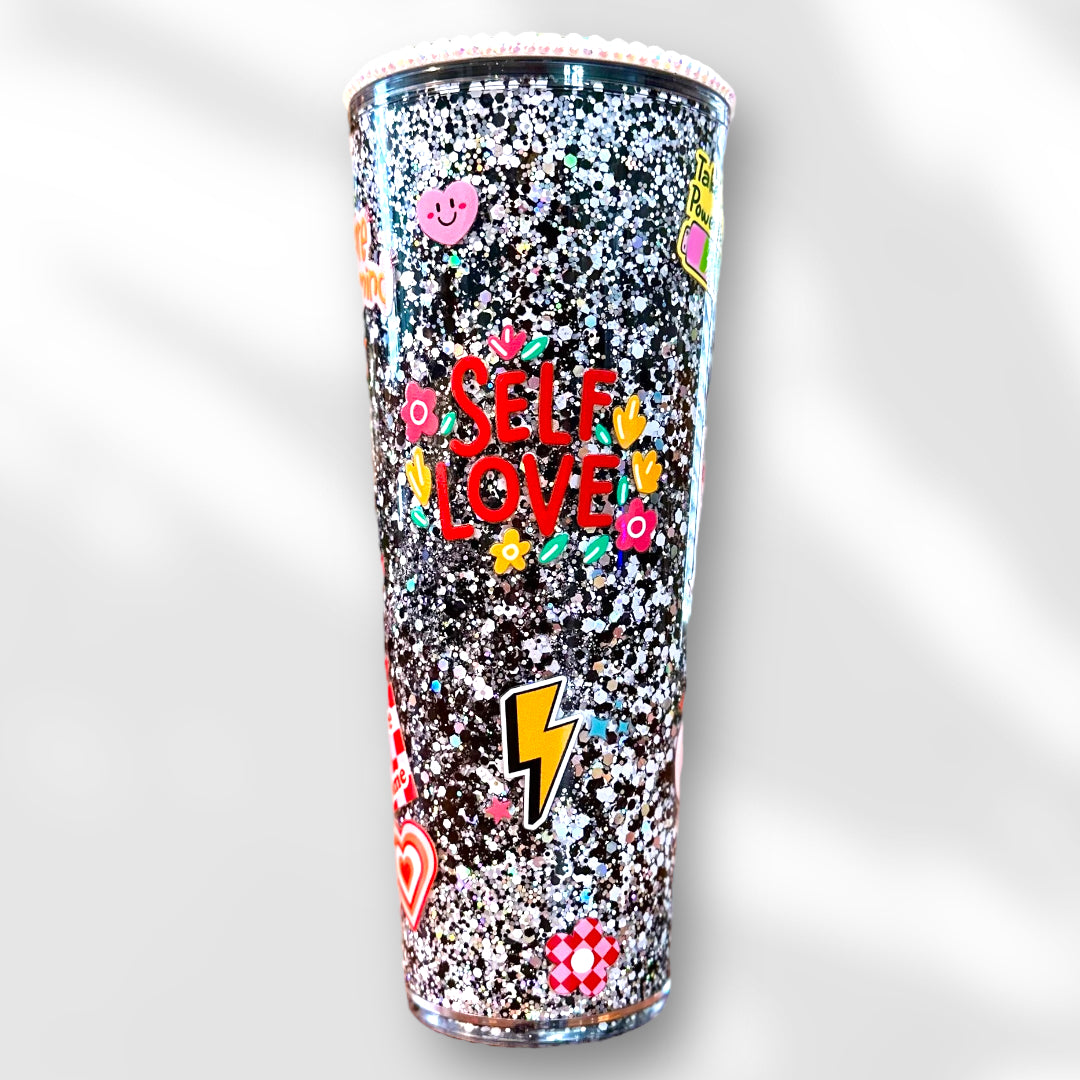 Composition Book 24oz Snow Globe Tumbler