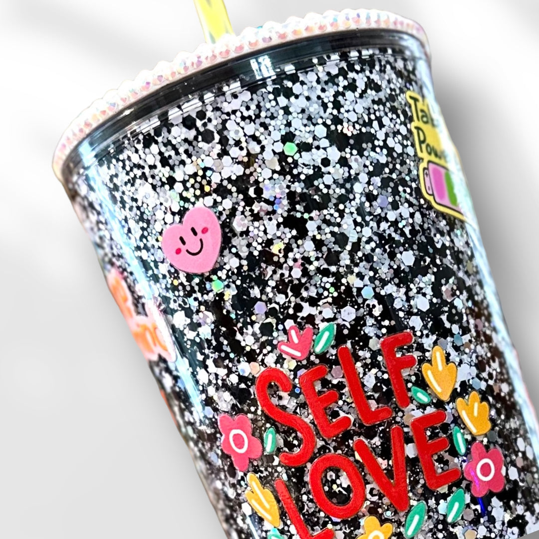 Composition Book 24oz Snow Globe Tumbler