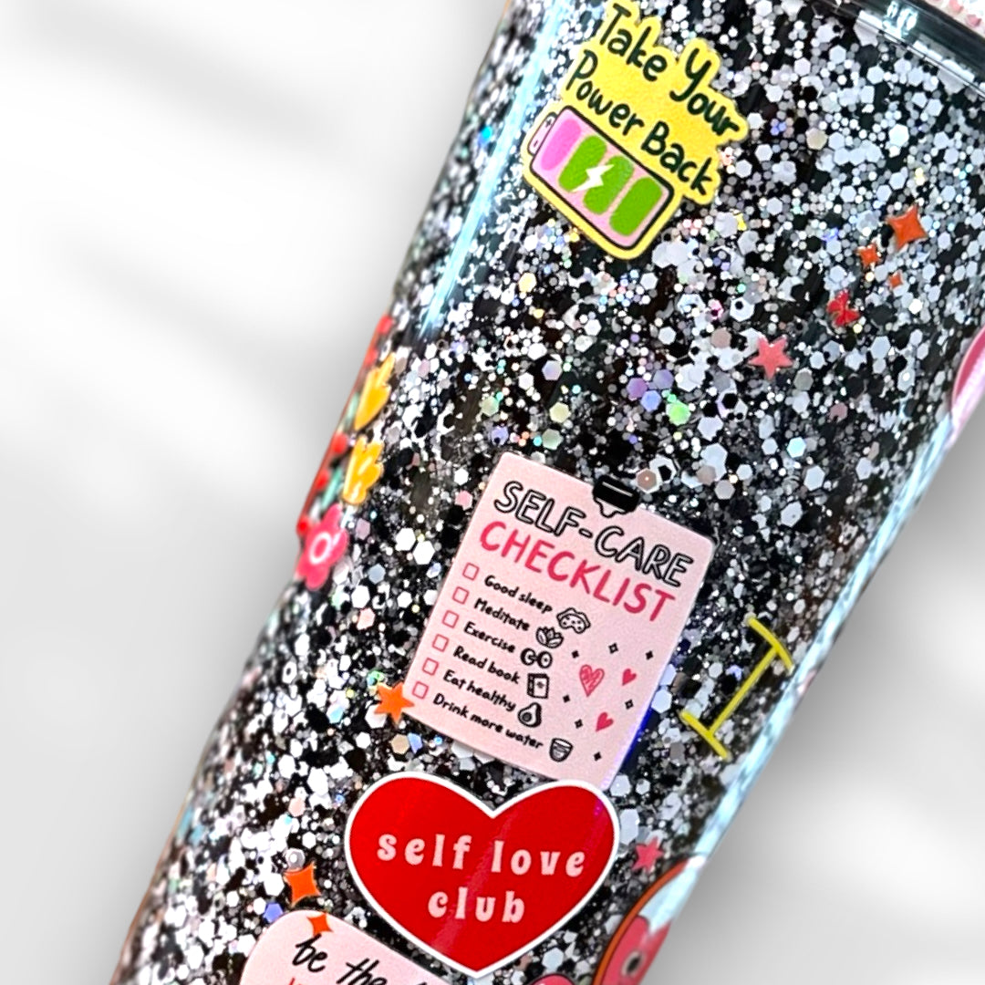 Composition Book 24oz Snow Globe Tumbler