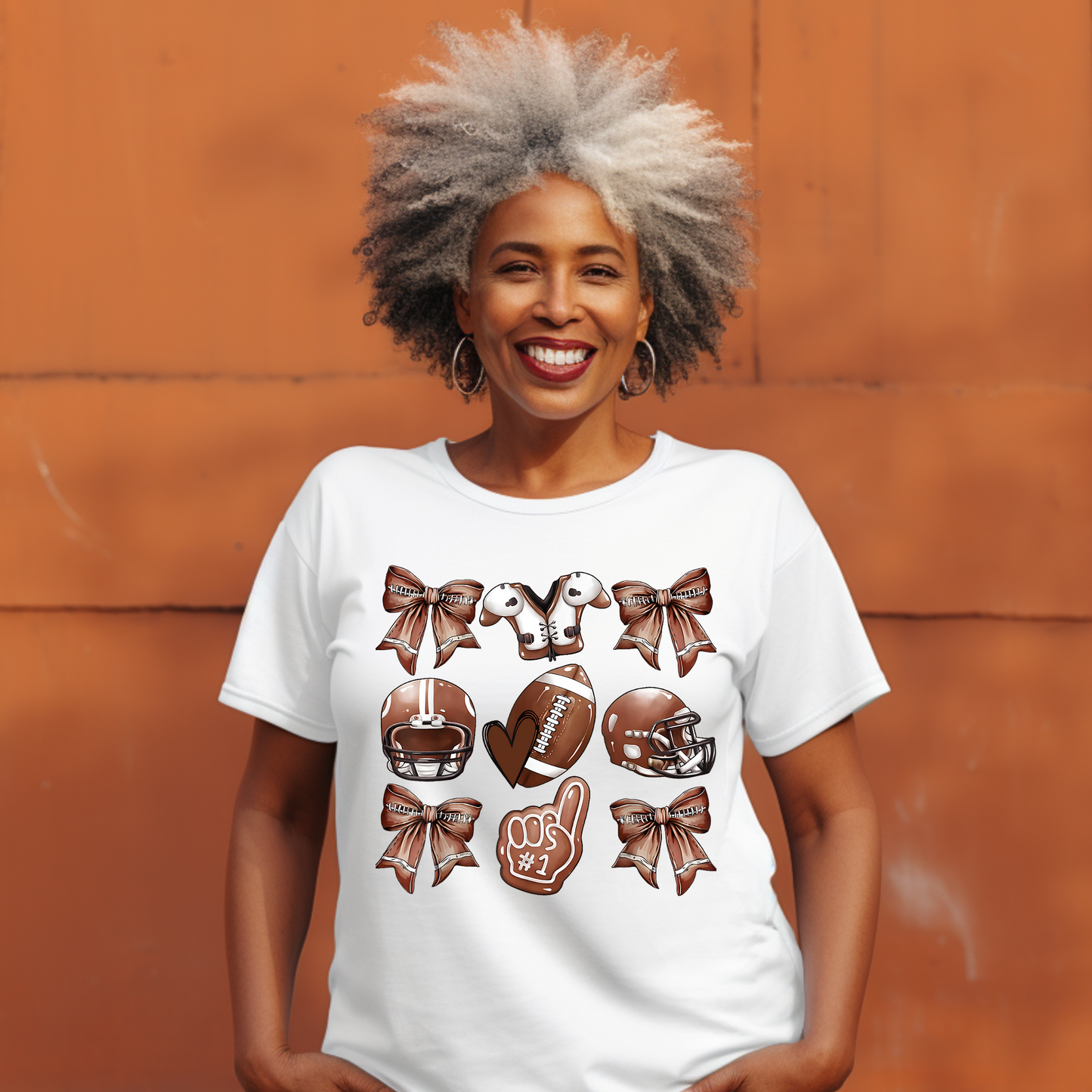 Football Coquette Aesthetic Bow T-Shirt