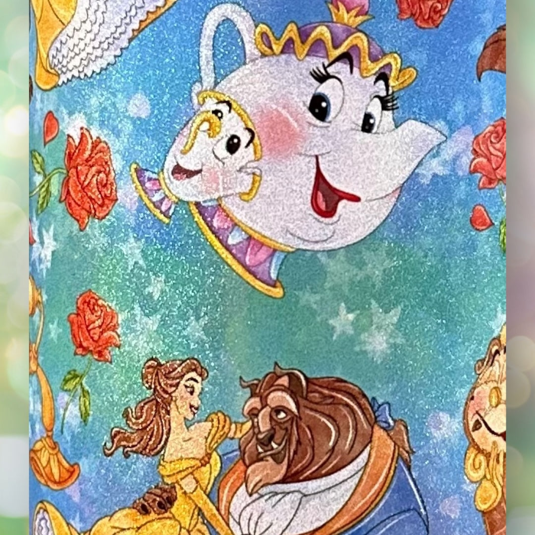 Beauty and the Beast Holographic Tumbler - Customizable