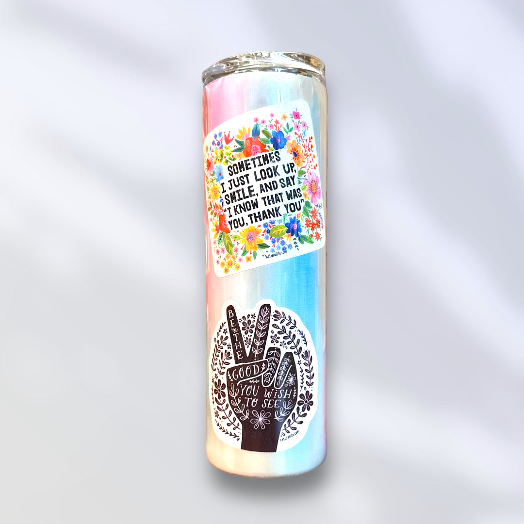 Positive Stickers Tumbler