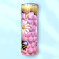 Bee Hive Pink 3D Puffy Tumbler with Yellow Drip