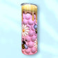 Bee Hive Pink 3D Puffy Tumbler with Yellow Drip