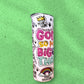 Daily Affirmations: Tumbler with Uplifting Words & Cheerful Illustrations