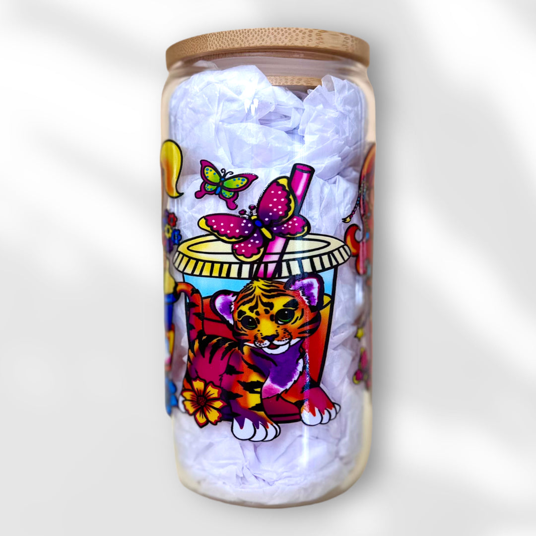 Lisa Frank Cold Brew Can Glass – Spotted Hippo Creative