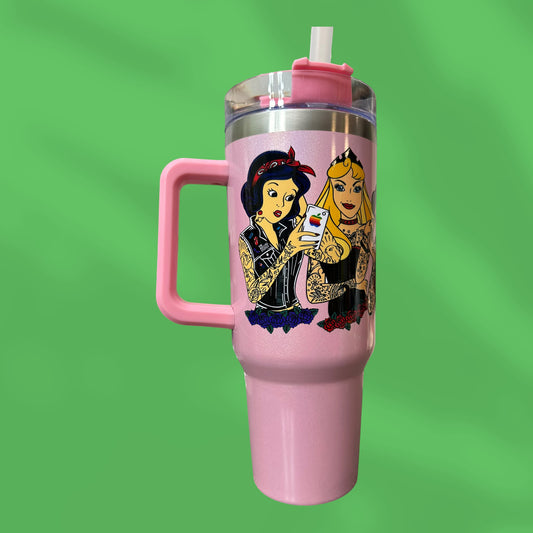 Tattoo Disney Princesses 40oz Stanley-style Tumbler