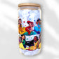 Disney Princess Cold Brew Glass Can with Bamboo Lid & Glass Straw