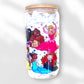 Disney Princess Cold Brew Glass Can with Bamboo Lid & Glass Straw