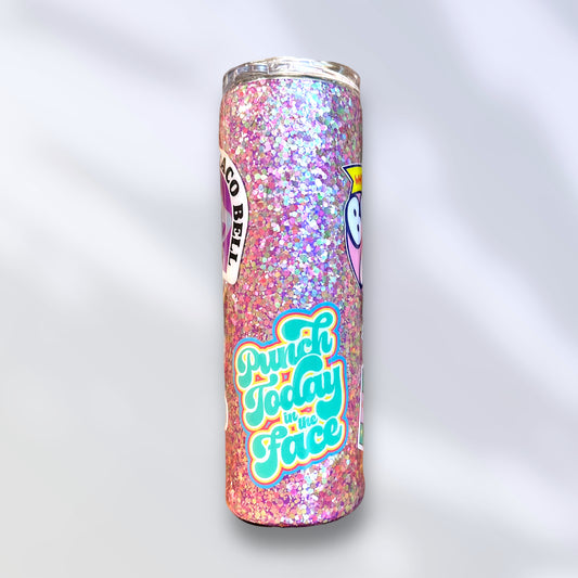 Sarcastic Sticker Confetti Glitter Tumbler